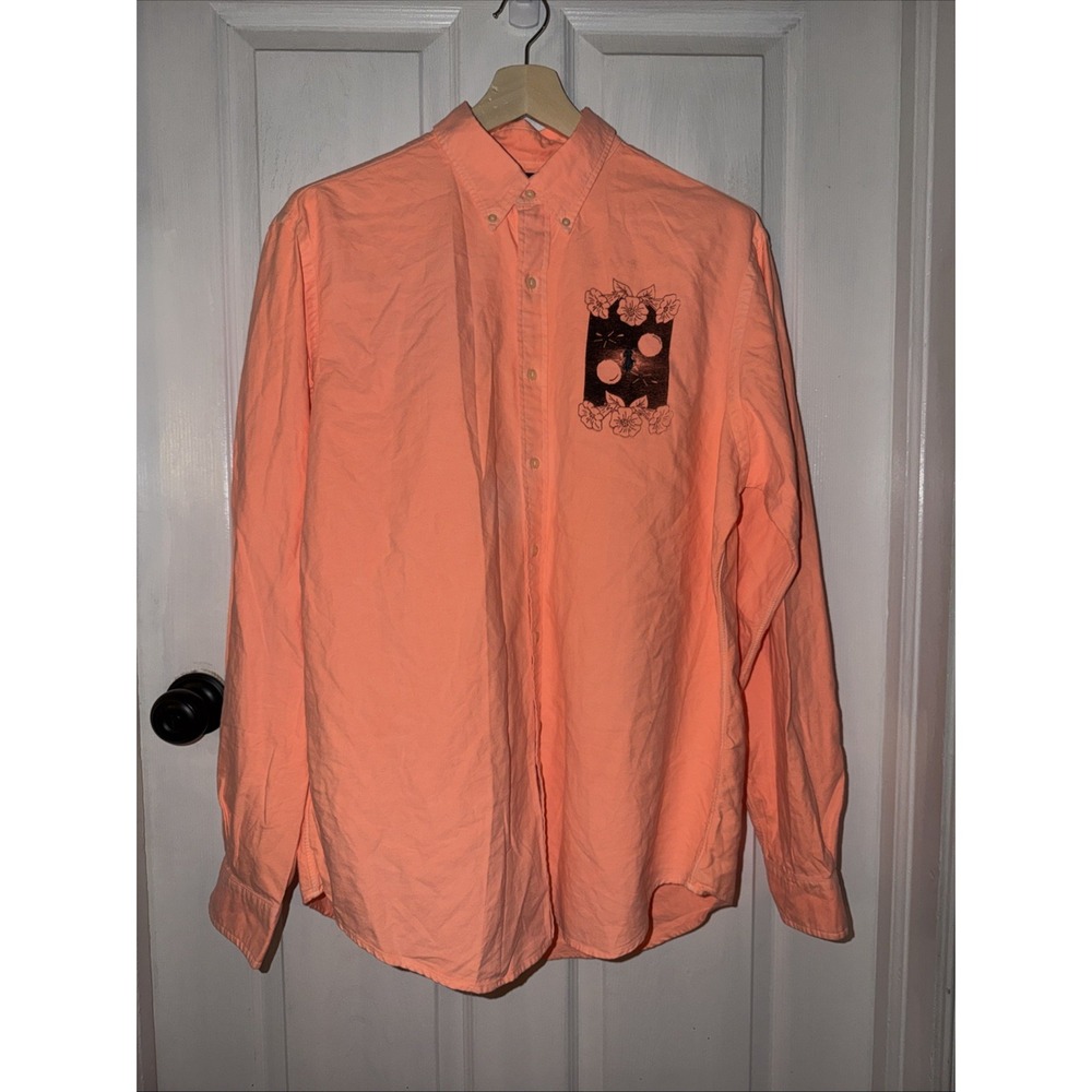 Ralph Lauren Polo Men's Custom Fit Button Down Art To Wear Size XL Orange Neon